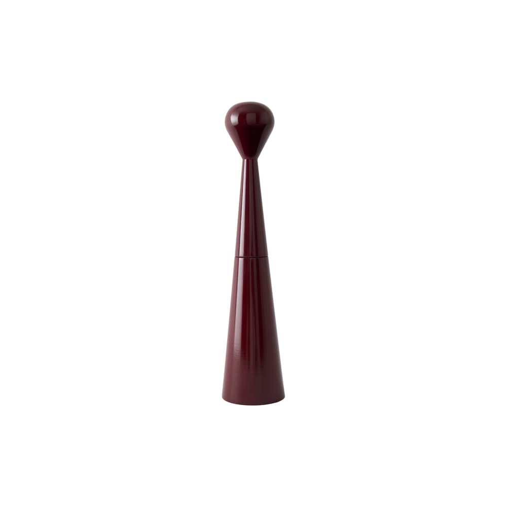 Moulin à épices Mill Tall bois bordeaux / H 33 cm - Tom Dixon - Bordeaux - Céramique, Hêtre certifié FSC peint
