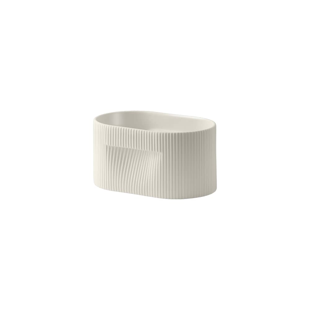 Pot de fleurs Ridge céramique blanc / L 22,5 x P 15 x H 13 cm - Muuto - Blanc cassé - Terre cuite
