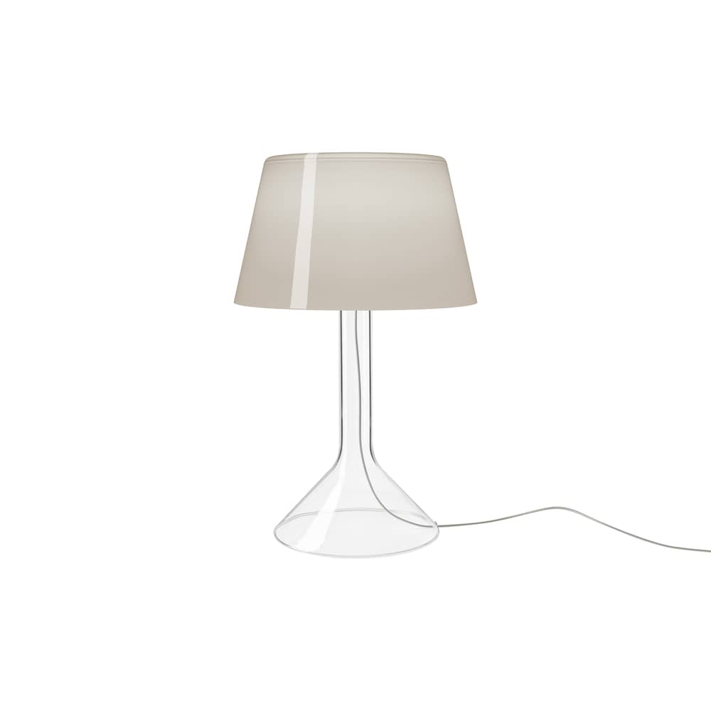 Chapeaux LED Table lamp glass grey / Ø 29 x H 47 cm - Foscarini - Grey - Blown glass, Borosilicated glass