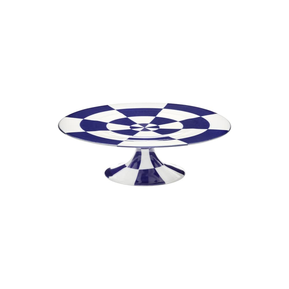 Plat à gâteau Fête des Bêtes céramique bleu / Ø 19,2 cm - Serax - Bleu & blanc - Porcelaine émaillée