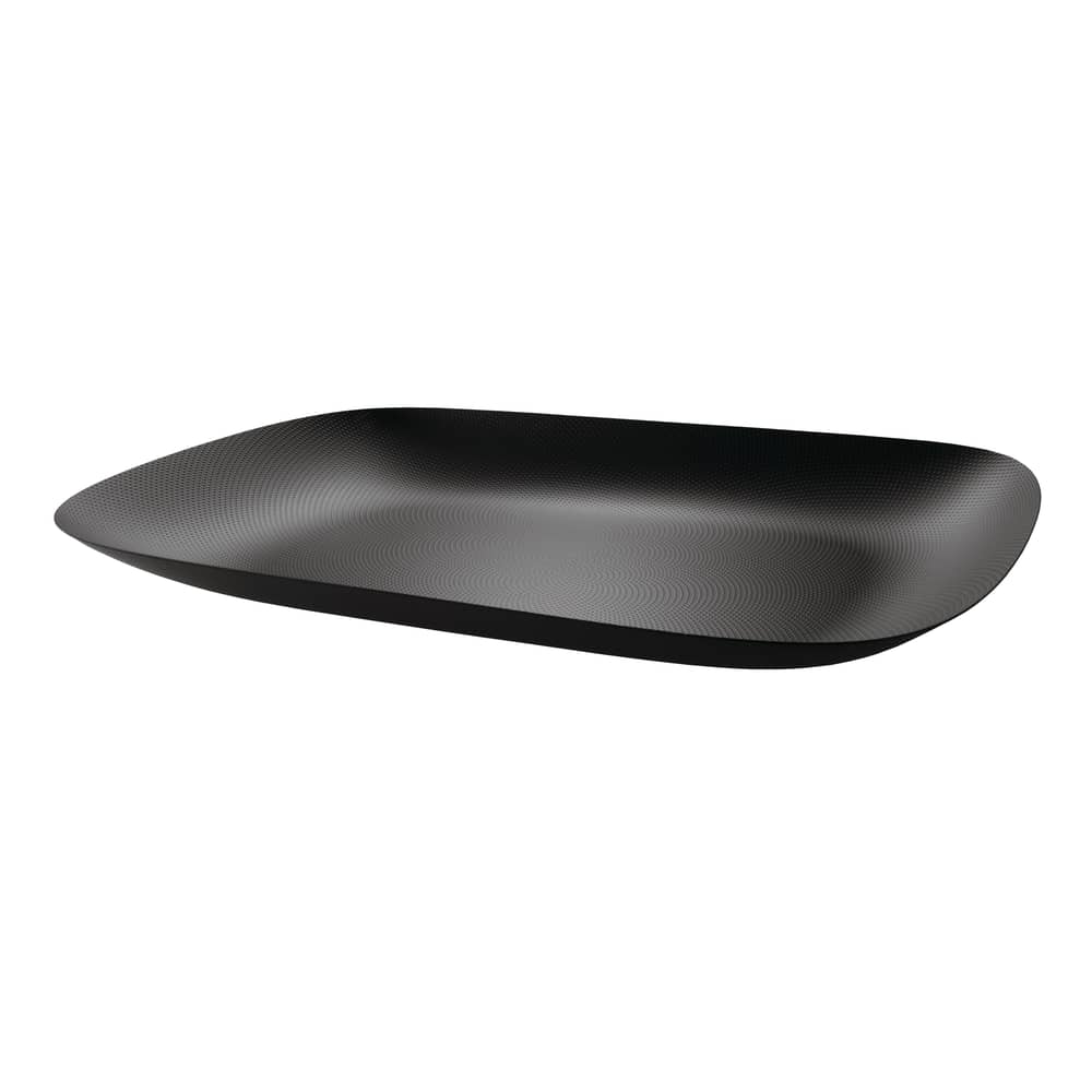 Plateau Moiré / Acier - 45 x 34 cm - Alessi - Noir - Acier époxy