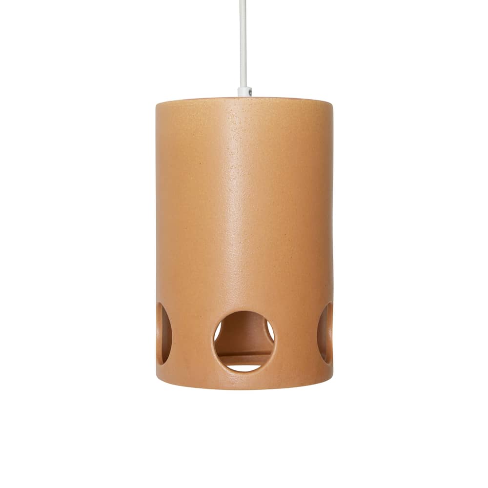 Sospensione Ceramic ceramica arancione / Ø 15 x H 23 cm - HK LIVING - Pesca - Gres smaltato