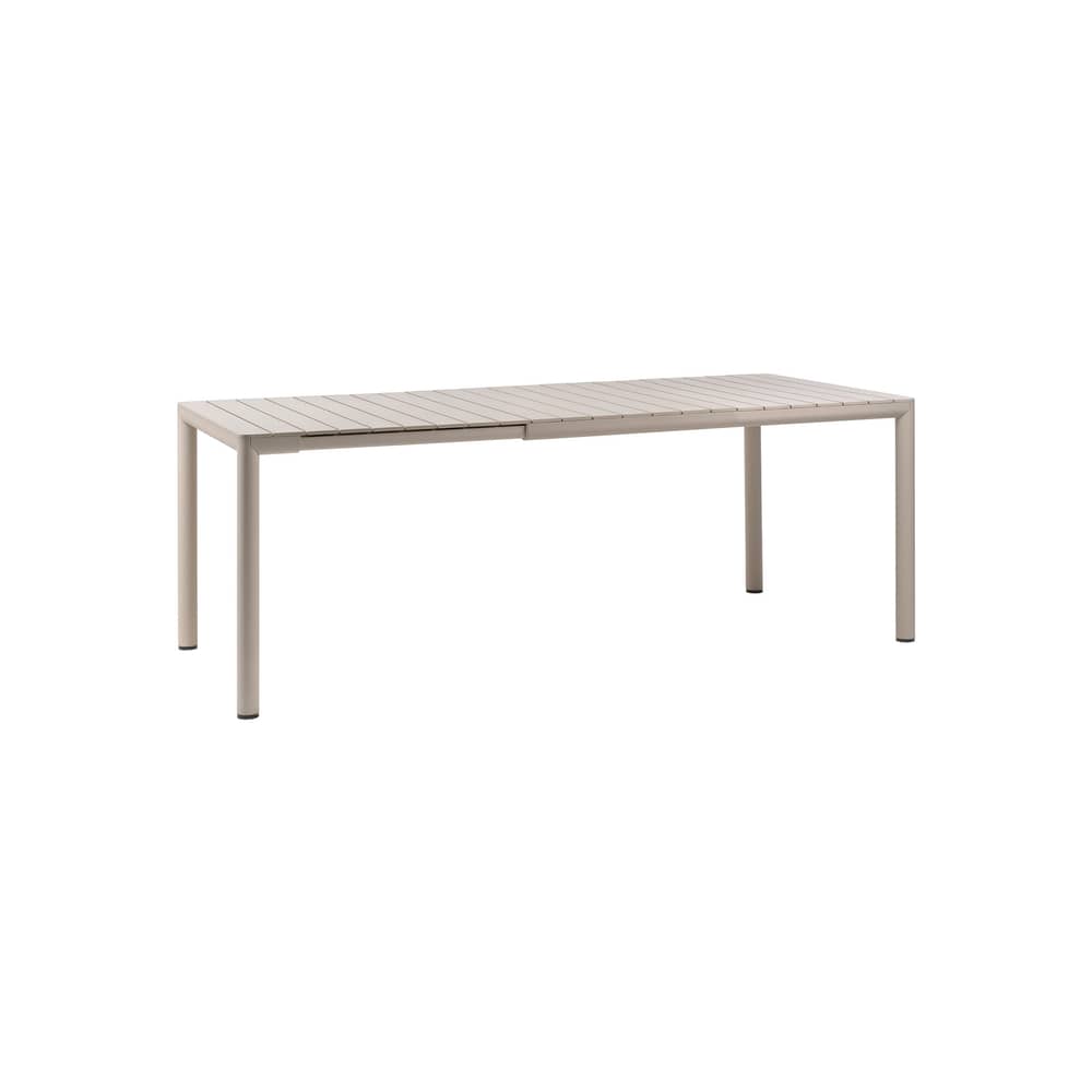 Tavolo con prolunga Tevere corian beige / 147-211 x 90 cm - NARDI - Corda - alluminio verniciato, Resina in fibra di vetro