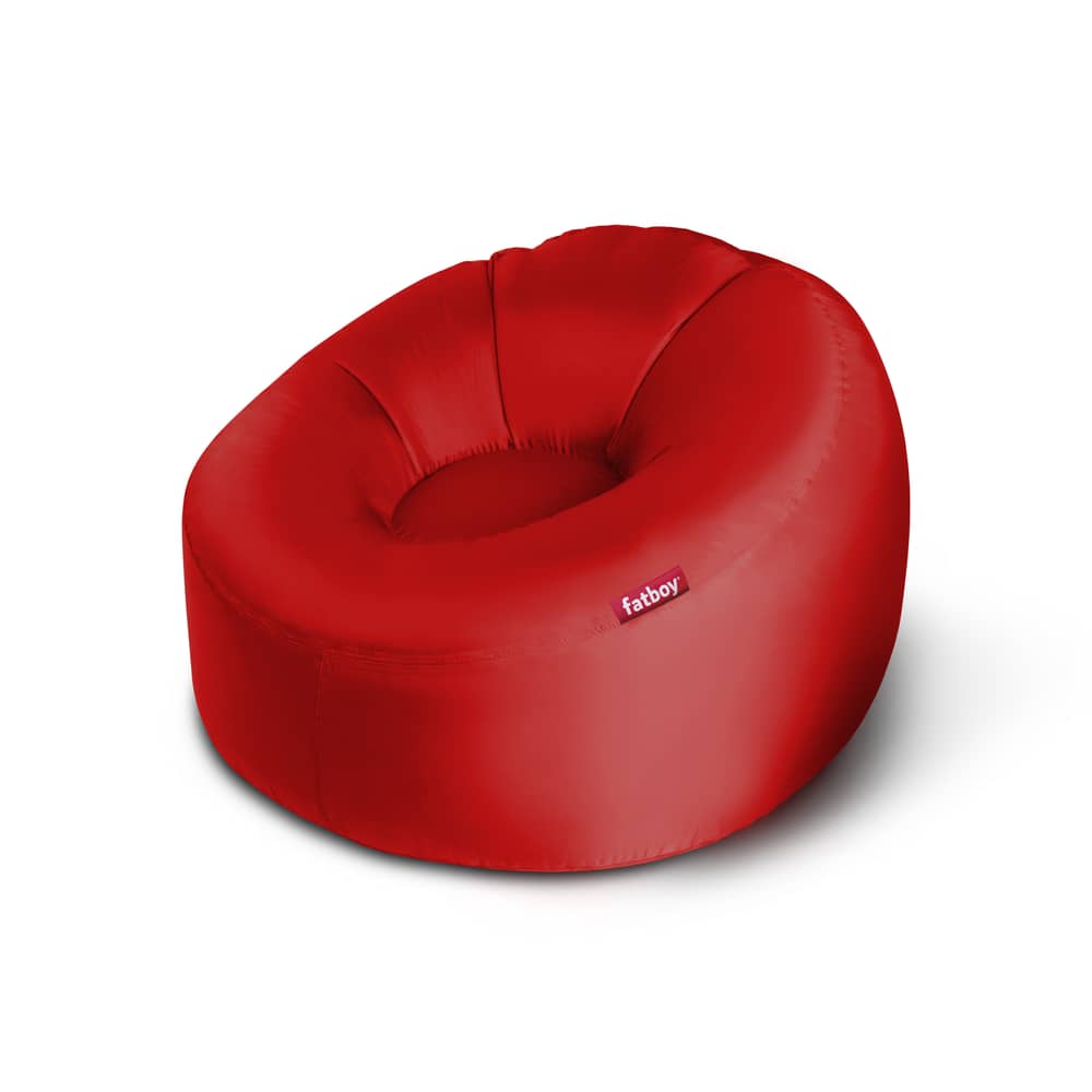 Fauteuil gonflable Lamzac O 3.0 tissu rouge / Ø 103 cm - Fatboy - Rouge - Polyester ripstop