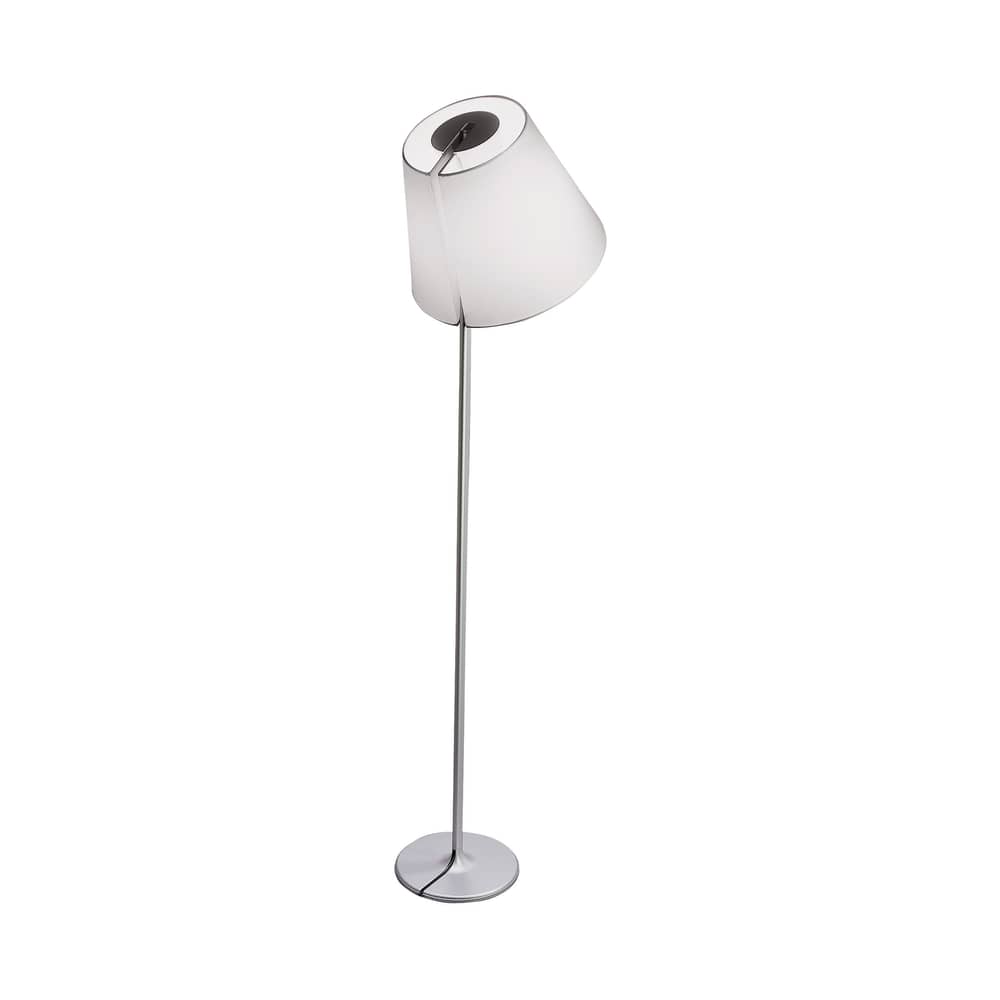 Melampo Mega Floor lamp metal textile grey / H 217 cm - Artemide - Aluminium - Aluminium, Fabric