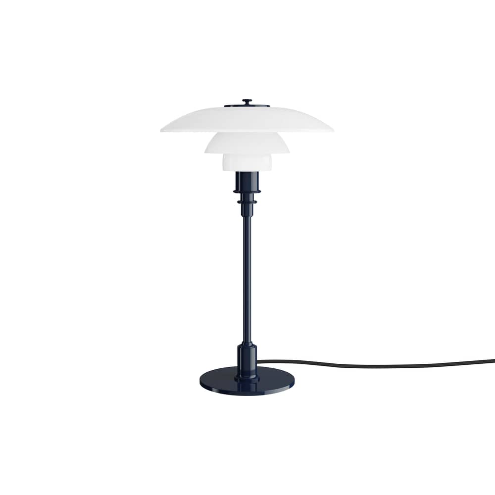 Lampe de table PH 3/2 bleu / Réédition 1926 - Louis Poulsen - Bleu brillant / Blanc - Aluminium laqué, Verre soufflé bouche