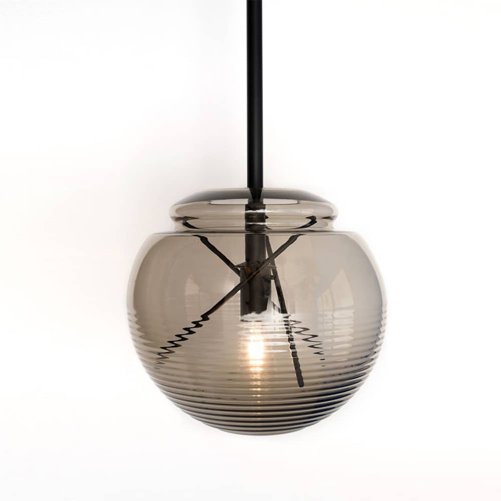 Pendelleuchte Vitruvio glas schwarz / Geblasenes Glas - Ø 40 cm - Artemide - Schwarz & rauchgrau - geblasenes Glas, Metall