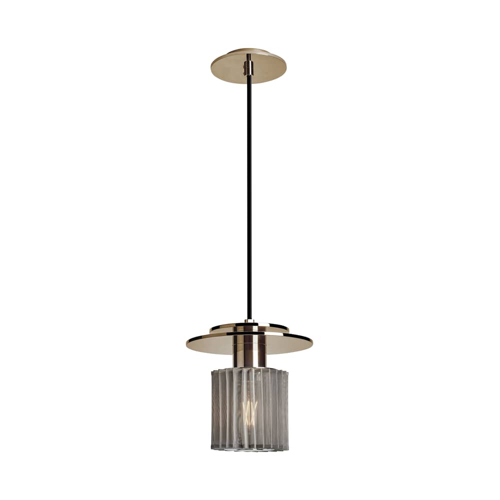Sospensione In the sun Small oro argento metallo / Ø 19 cm - DCW éditions - Maglia Dorato / Argento - Acciaio, Alluminio, Vetro