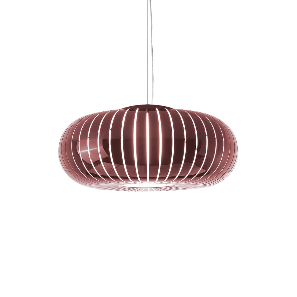 Suspension Teresa plastique rouge / Ø 50 cm - Recyclé - Kartell - Bordeaux - PMMA recyclé