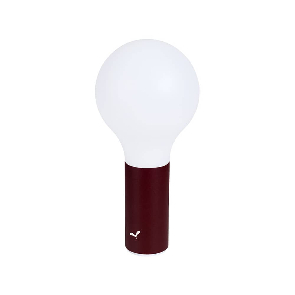 Aplô LED Wireless rechargeable outdoor lamp metal red - Fermob - Black cherry - Aluminium, Polycarbonate