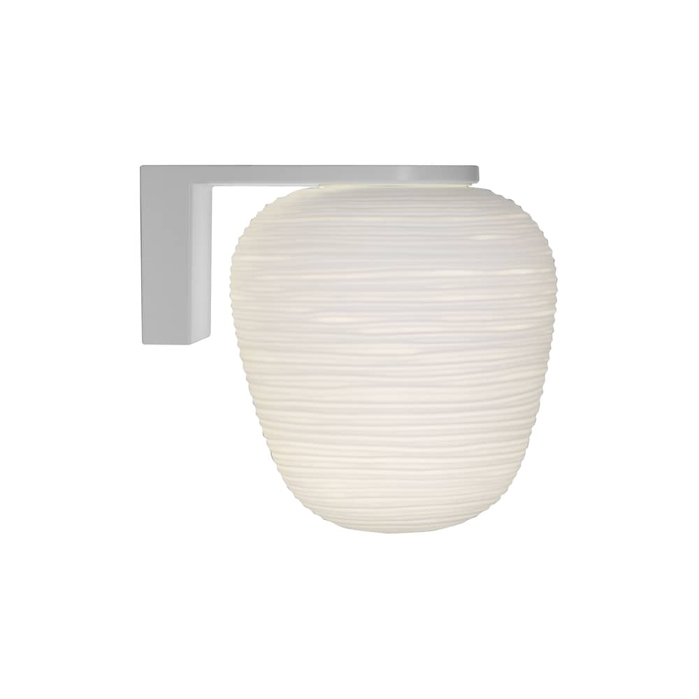 Applique Rituals 3 vetro bianco / Ø 19 x H 21 cm - Foscarini - H 21 cm / Bianco - metallo laccato, Vetro soffiato a bocca