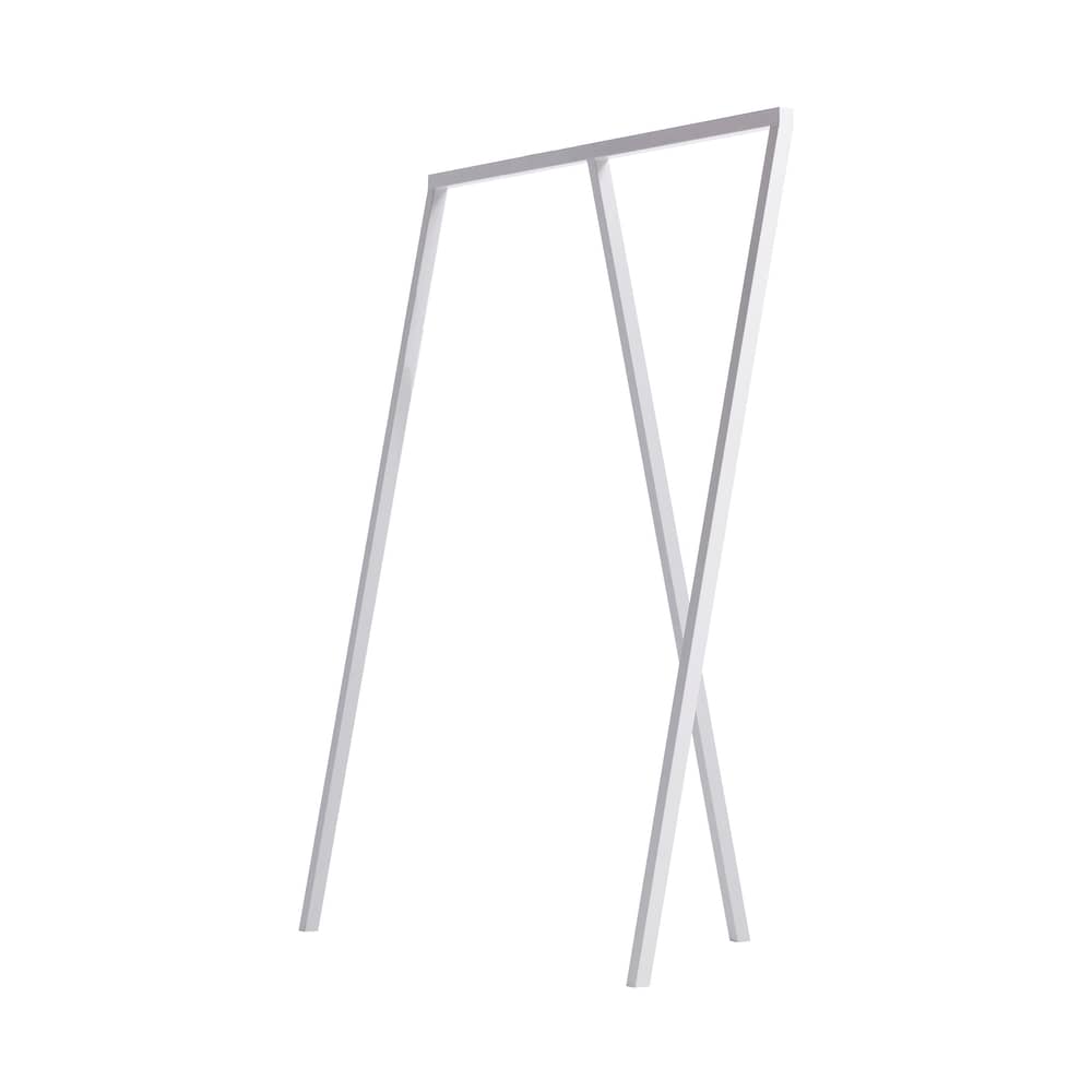 Portant Loop métal blanc / L 130 cm - Hay - Blanc - Acier laqué