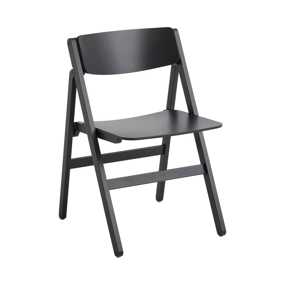 Chaise pliante Backflip bois noir - Hay - Anthracite - Contreplaqué de hêtre moulé, Hêtre massif