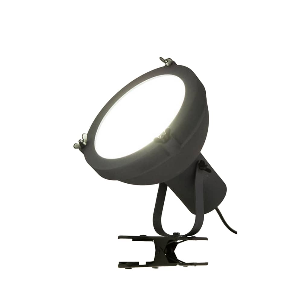 Lampe à pince Projecteur 165 métal gris noir by Le Corbusier / Réédition 1954 - Nemo - Anthracite-bleu foncé - Aluminium peint, Verre opalin