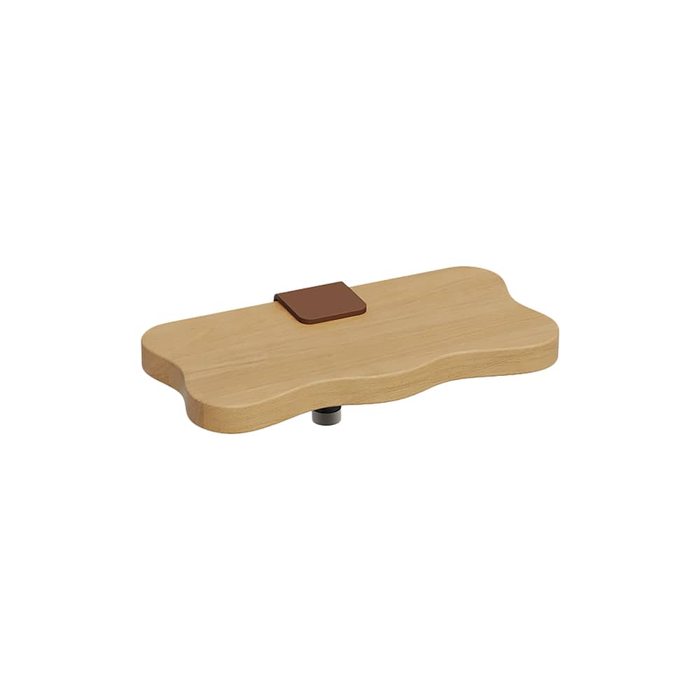 Mensola a muro Bracket Vague by Uchronia legno naturale / L 32 cm - Rovere massello - TIPTOE - Supporto marrone / Tavolino in quercia - Acciaio termolaccato, Rovere massello eco-certificato