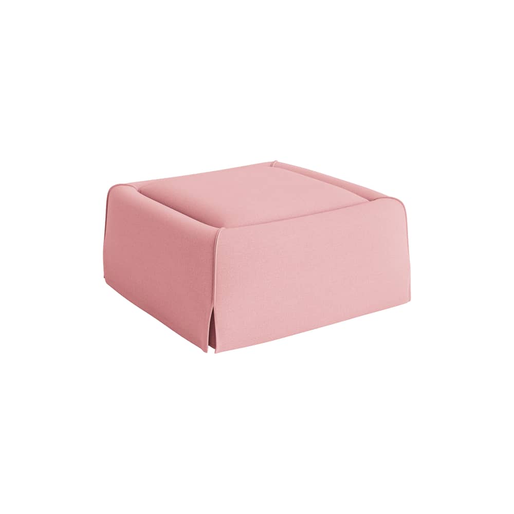 Pouf Mimi tissu rose / 85 x 85 cm - Hay - Rose (tissu Vidar 633) - Bois, Mousse de polyuréthane, Tissu