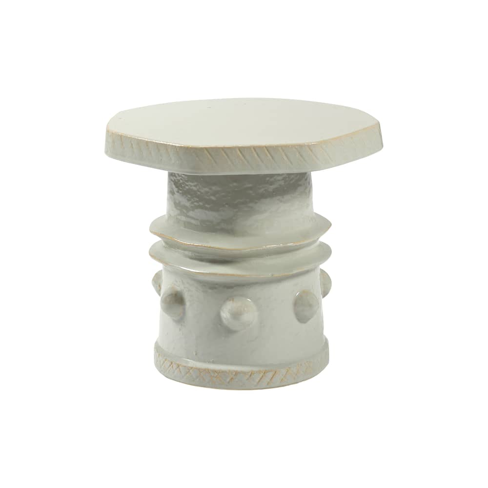 Table d\'appoint Clara 08 céramique gris / Ø 39 x H 37 cm - Serax - Gris - Grès émaillé