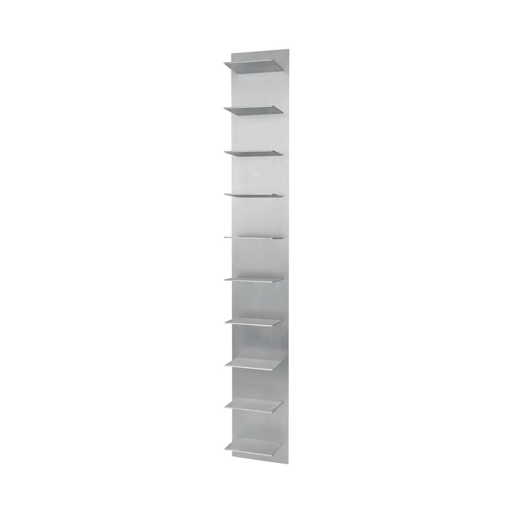 Étagère Lager Tall métal / L 25 x H 170 cm - Ferm Living - Aluminium brossé - Aluminium brossé