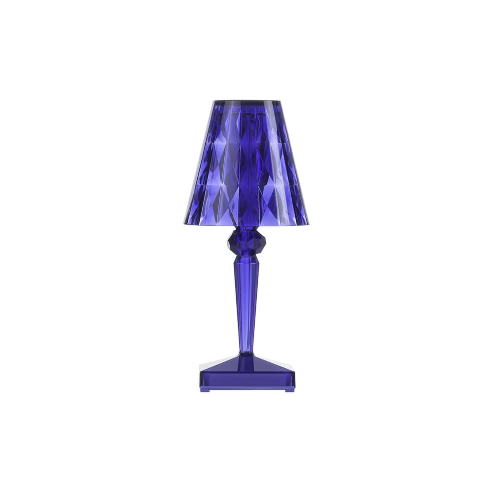 Lampe extérieur sans fil rechargeable Battery LED plastique bleu / H 22 cm - USB - Kartell - Bleu - PMMA