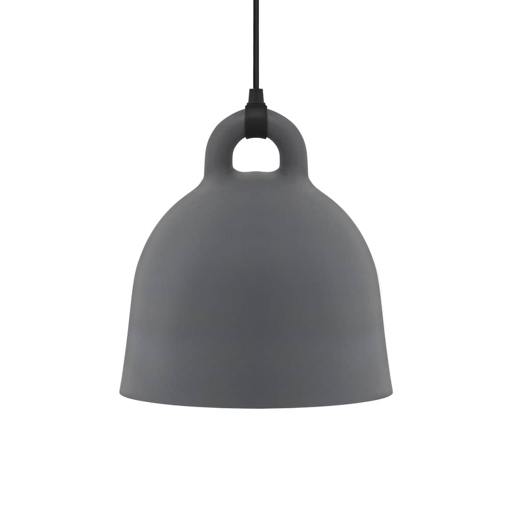 Bell Pendant metal grey Large Ø 55 cm - Normann Copenhagen - Matt Grey & White inside - Aluminium