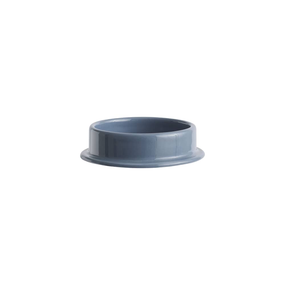 Portacandela Column Medium ceramica blu / Per Candela a blocco - Ø 11 cm - Hay - Blu polveroso - Maiolica