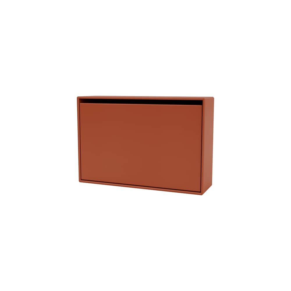 Hide Shoe rack wood orange / W 69.6 x H 46.8 x D 20 cm - MONTANA - Hokkaido 162 - Lacquered MDF