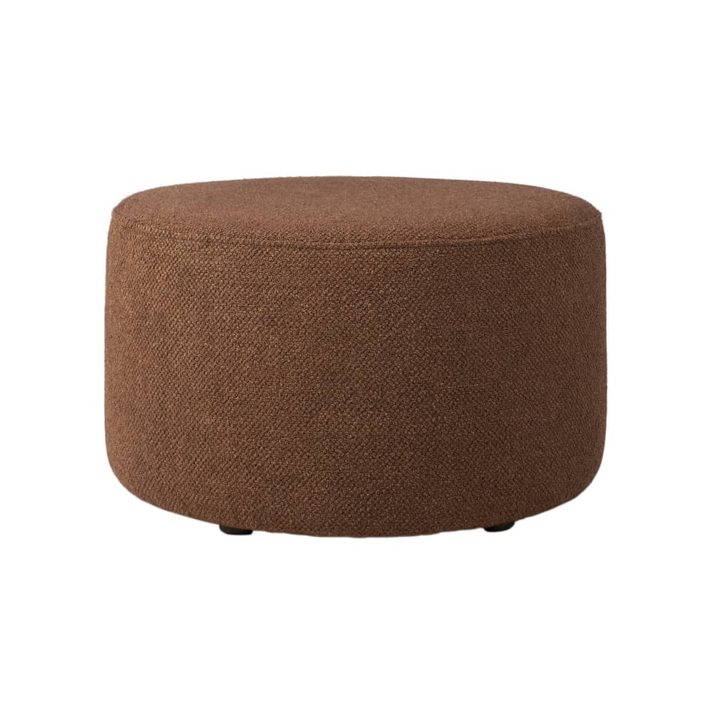 Sitzkissen Barrow textil kupfer / Ø 60 cm - Ethnicraft - Kupfer - Gewebe, High Density-Schaum, Holz