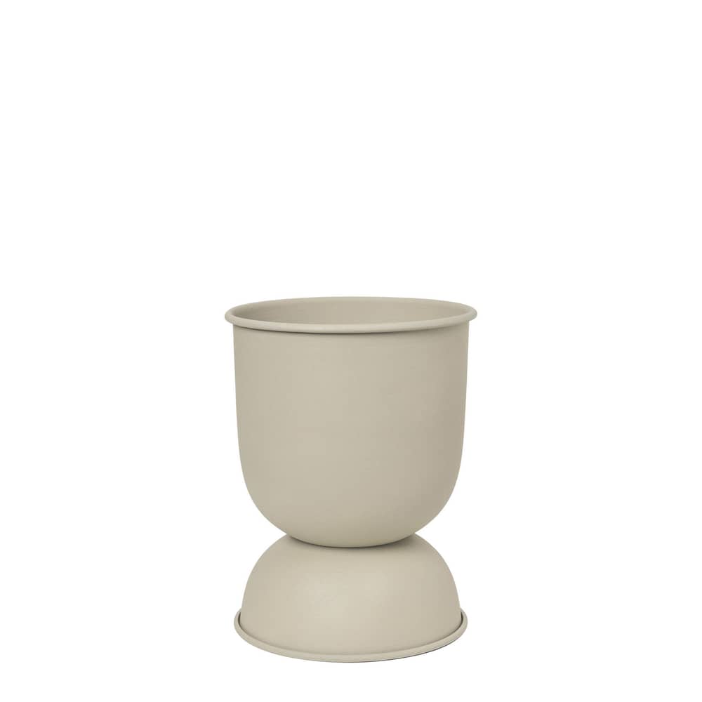 Vaso per fiori Hourglass Extra Small metallo beige / Ø 21 x H 30 cm - Ferm Living - Cachemire Beige - Ferro
