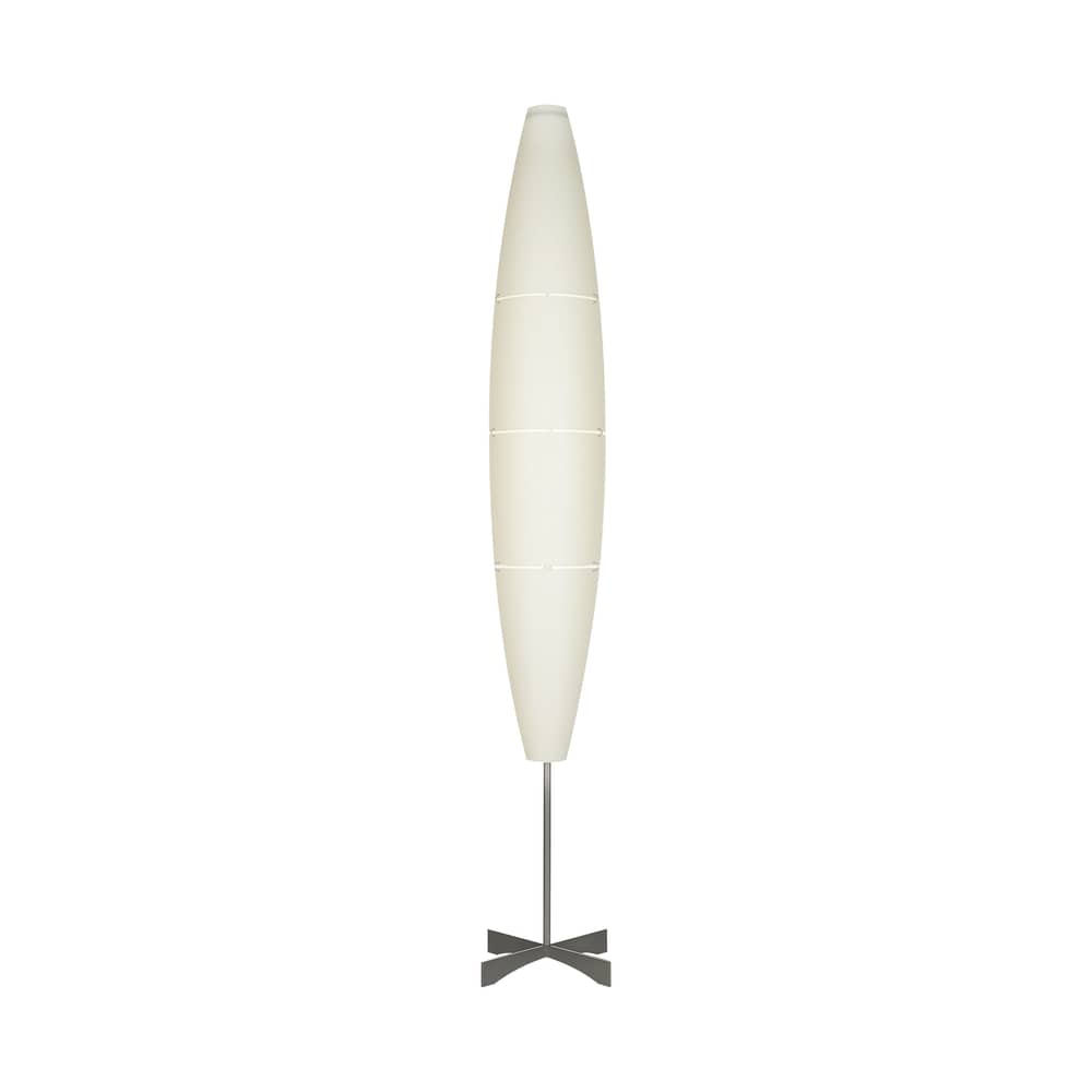Havana Floor lamp plastic material white - Foscarini - White - On Off - Metal, Polythene