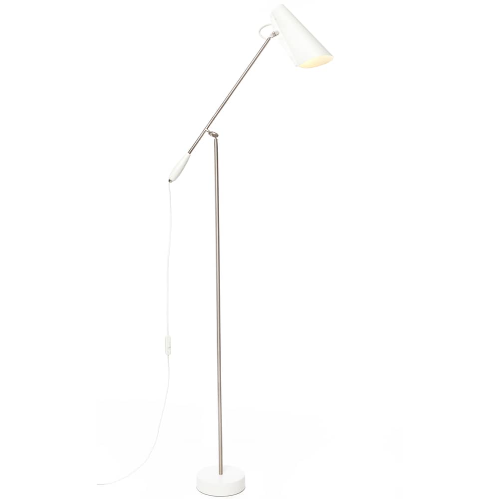 Lampadaire Birdy / H 133 cm - Réédition 1952 - Northern  - Blanc / Bras acier - Acier, Aluminium peint