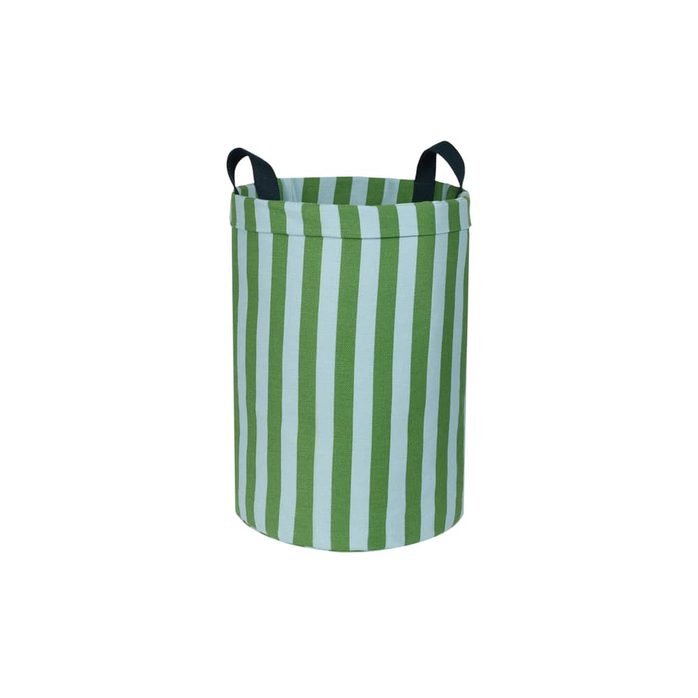 Cestino Rond tessuto multicolore / H 47 cm - NOBODINOZ - Verde e blu - Cotone