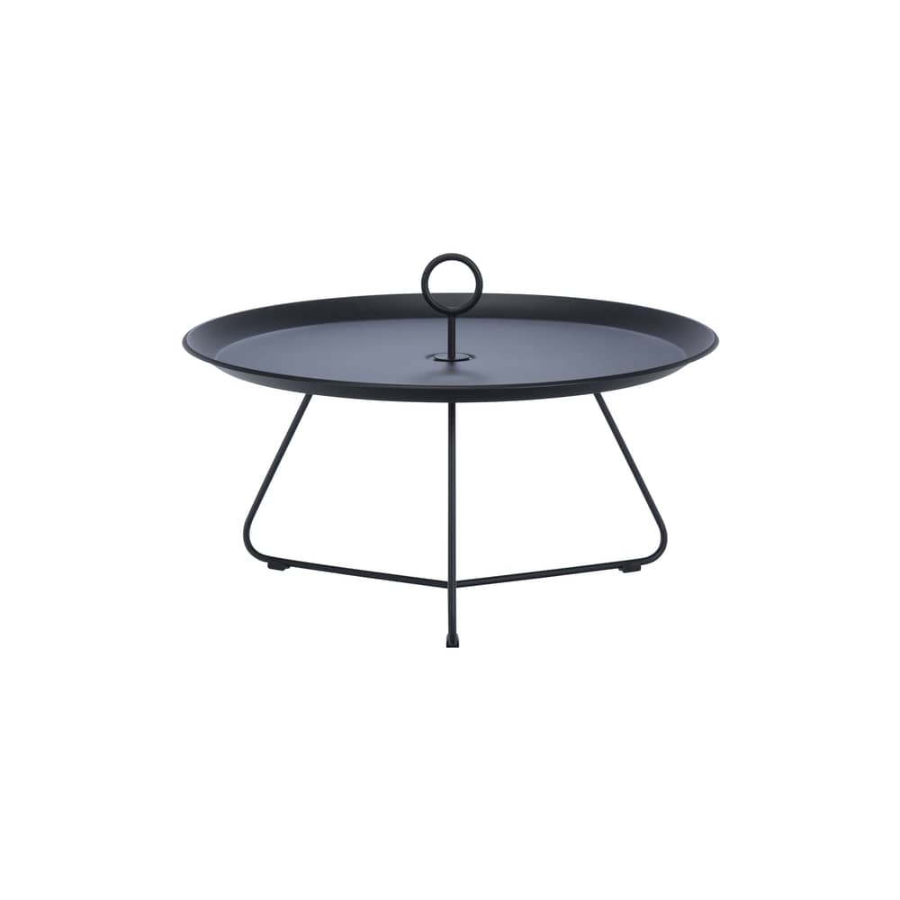 Couchtisch Eyelet Large metall schwarz / Ø 70 x H 35 cm. - Houe - Schwarz - epoxy-beschichtetes Metall