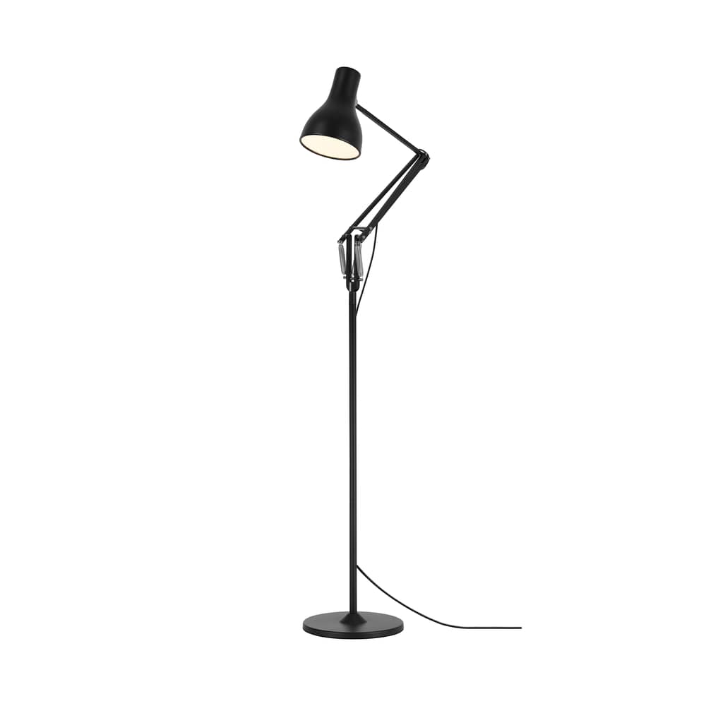Type 75 Floor lamp metal black - Anglepoise - Jet black - Aluminium, Cast iron, Steel