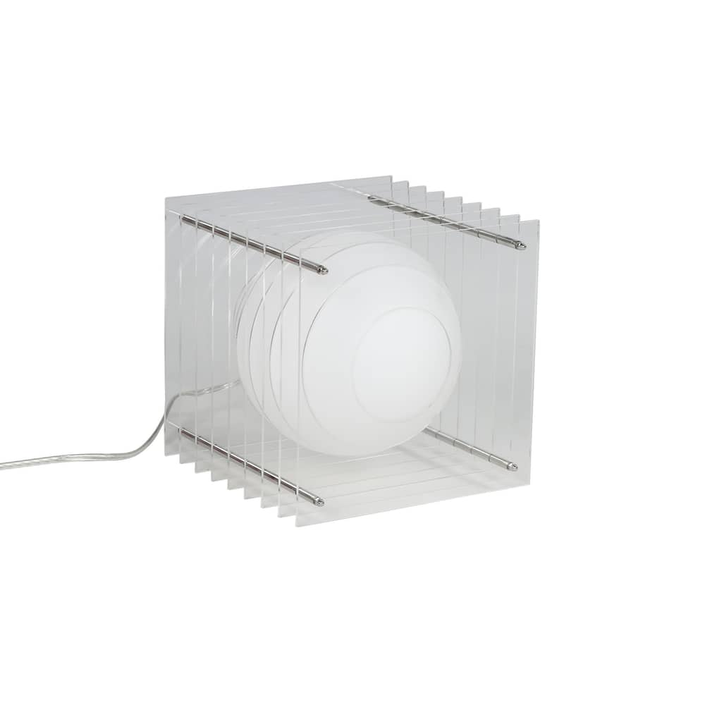 Lampada da tavolo Lop Big Square materiale plastico trasparente / Vincitore del premio Archiproducts Designit - BANG - Trasparente - Acrilico, Inox, Vetro