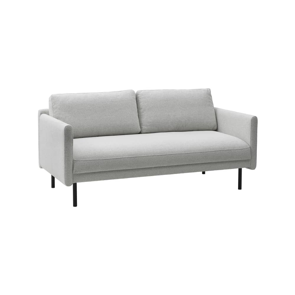 Sofa Rar textil weiß / 2-Sitzer - L 168,5 cm - Normann Copenhagen - Stoff Gebrochen weiß - Gewebe, Holz, PU-Schaum, Stahl