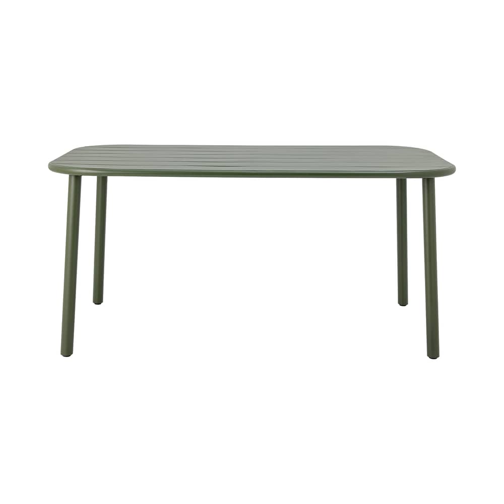 Table rectangulaire Calana métal vert / 160 x 90 cm - Bloomingville - Vert - Fer thermolaqué