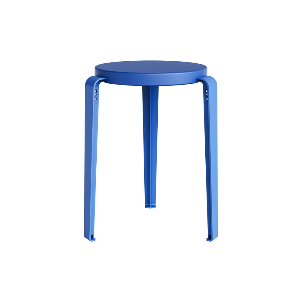 Tabouret empilable Lou Chroma bois bleu / Bois éco-certifié - TIPTOE - Bleu azur - Acier, Bois éco-certifié