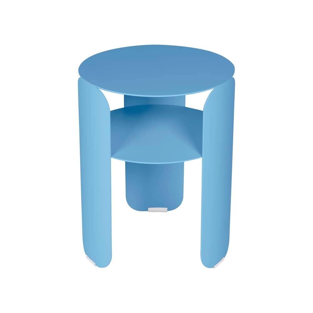 Tavolino d\'appoggio Bebop metallo blu / Ø 35 x H 45 cm - Fermob - Blu Maya - Acciaio, Alluminio