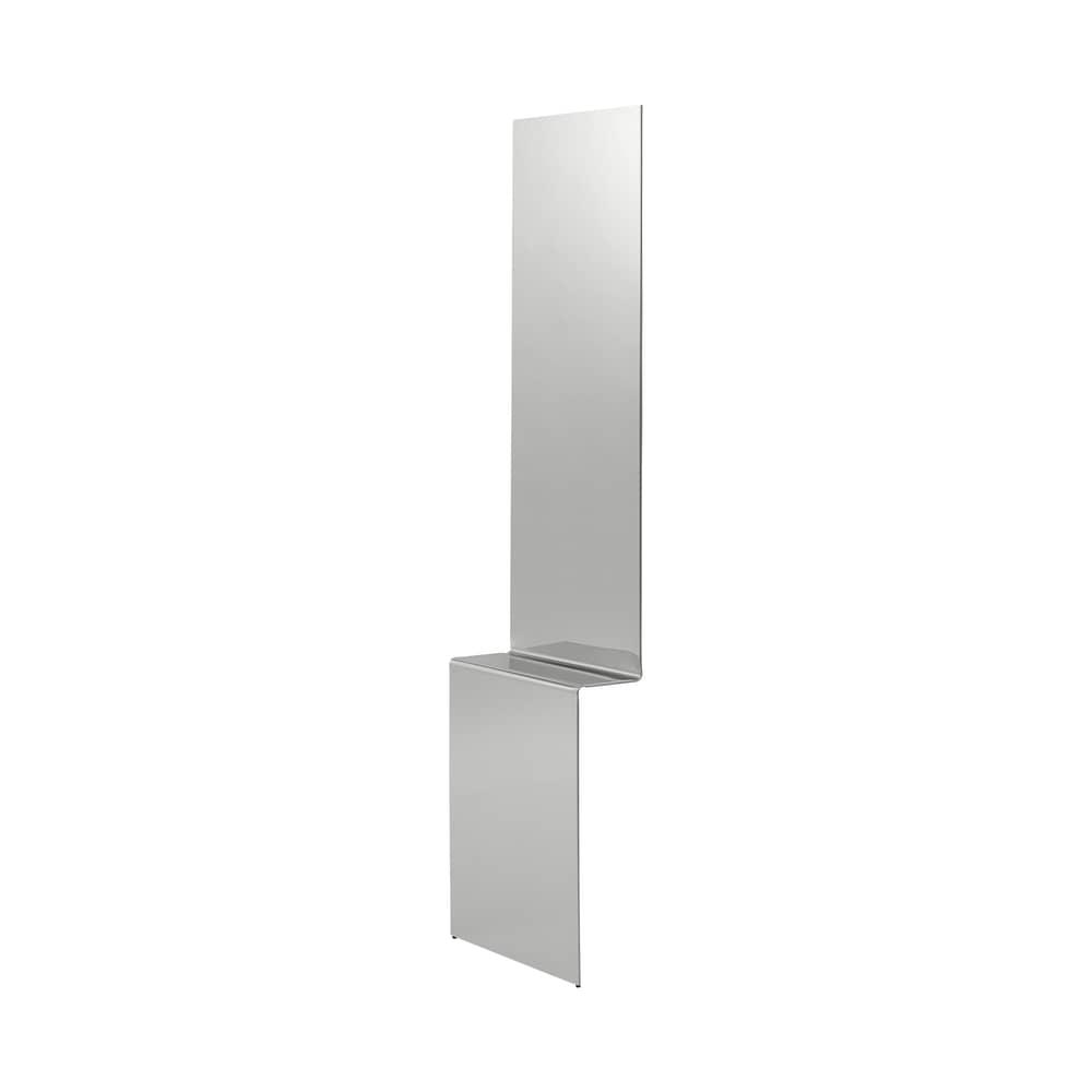 Pleat Wall mirror metal silver / W 57 x H 226.7 cm - Muuto - Polished steel - Polished mirror stainless steel