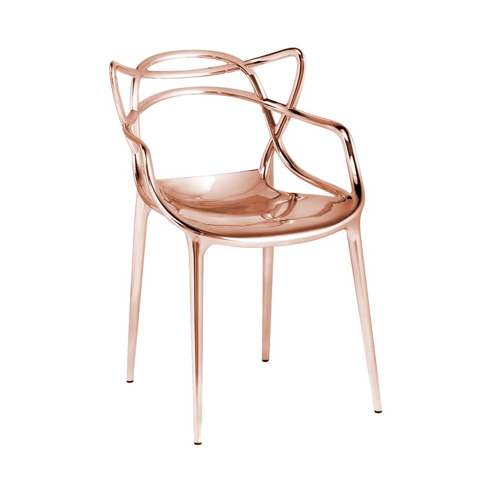 Chaise empilable Masters plastique cuivre / Métallisé - Philippe Starck, 2010 - Kartell - Cuivre - Technopolymère thermoplastique recyclé