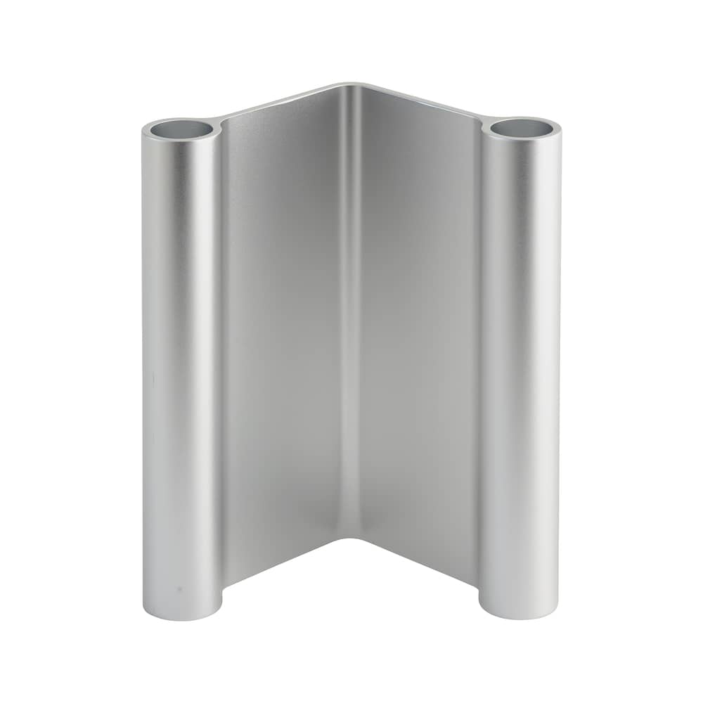 Kerzenleuchter Pair metall silber / H 18 cm - Muuto - Aluminium - eloxiertes Aluminium