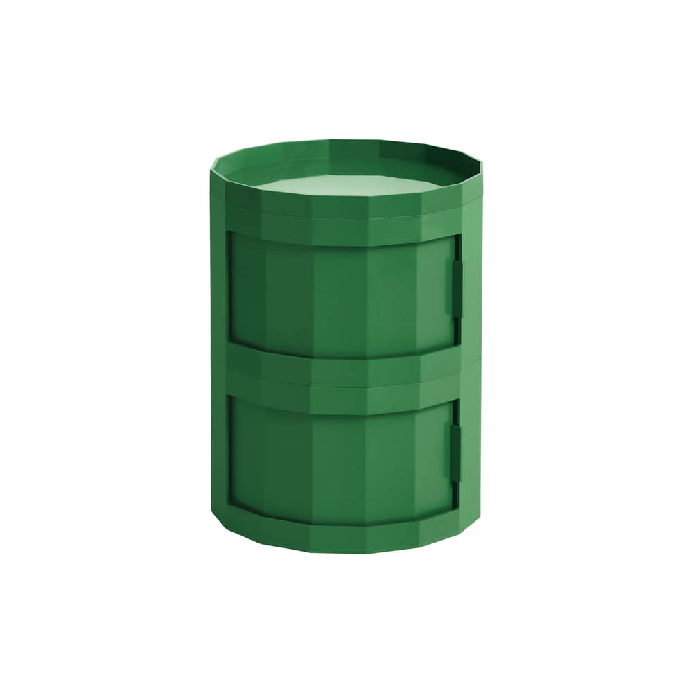 Rangement Facet Low / H 49 cm - 2 portes / Avec roulettes - Hay - Vert épinard - ABS recyclé