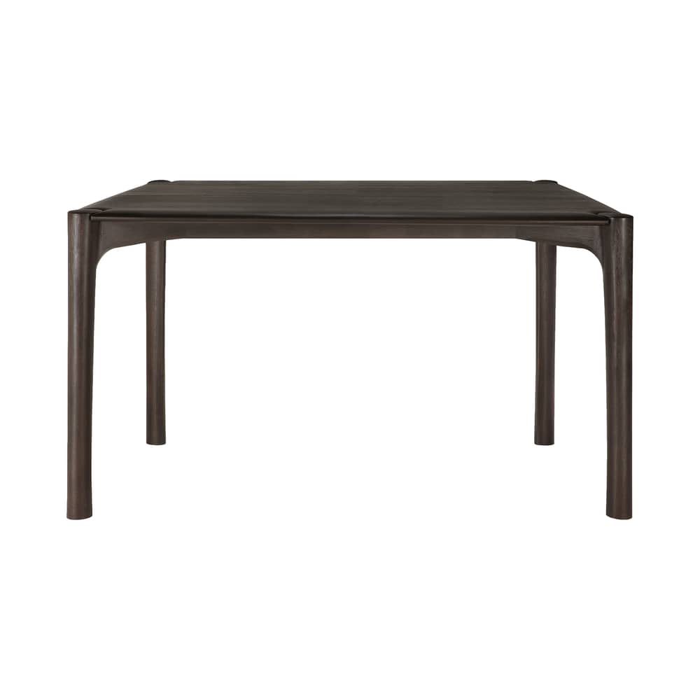 Table rectangulaire PI bois marron / 140 x 80 cm - 6 personnes - Ethnicraft - Teck brun foncé - Teck massif