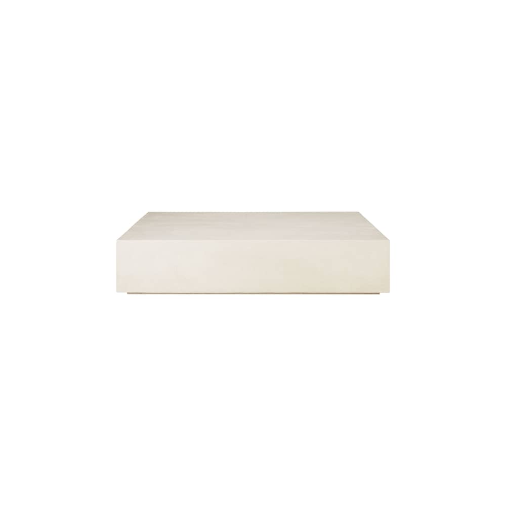 Elements Coffee table composite material white / 120 x 90 x H 25 cm - Microcement - Ethnicraft - Off white - Microcement