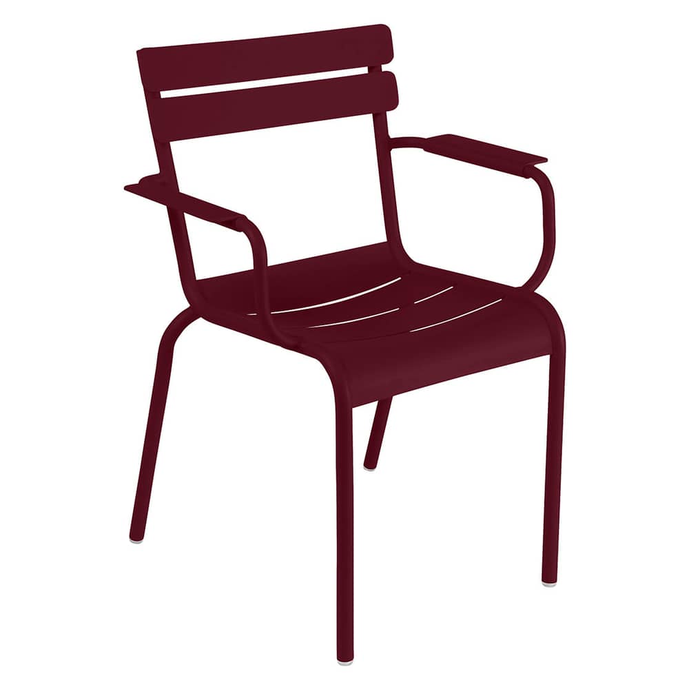 Fauteuil empilable Luxembourg Bridge métal violet - Fermob - Cerise noire - Aluminium laqué