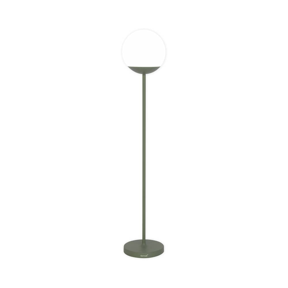 Lampadaire d\'extérieur sans fil Mooon! LED / Sphère plastique - H 134 cm - Bluetooth - Fermob - Cactus - Aluminium, Polyéthylène