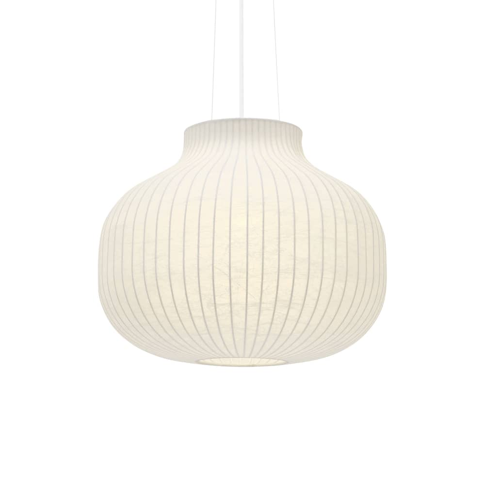 Strand Closed Pendant textile white / Ø 45 - Cocoon resin - Muuto - Ø 45 cm - Cocoon resin