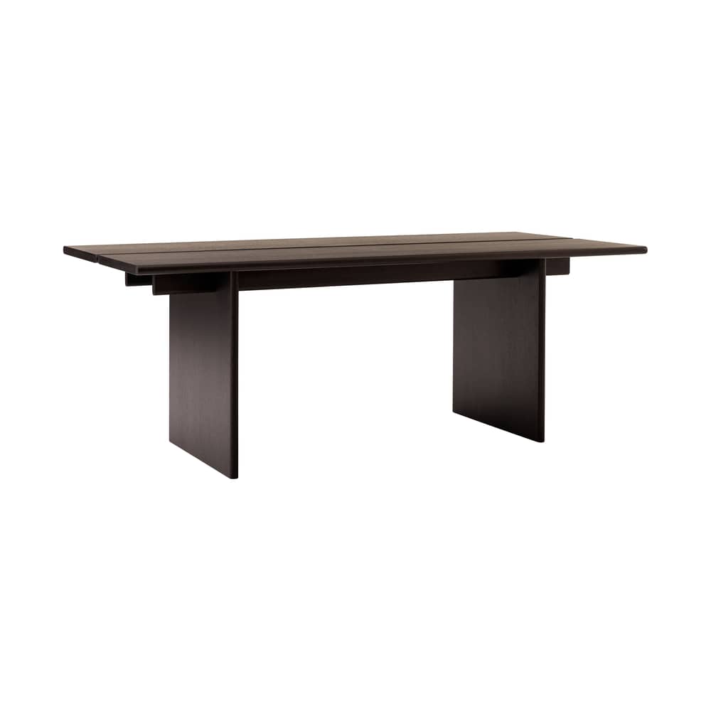 Table rectangulaire Ita OS1 / 200 x 95 cm - &tradition - Chêne teinté foncé - MDF placage chêne