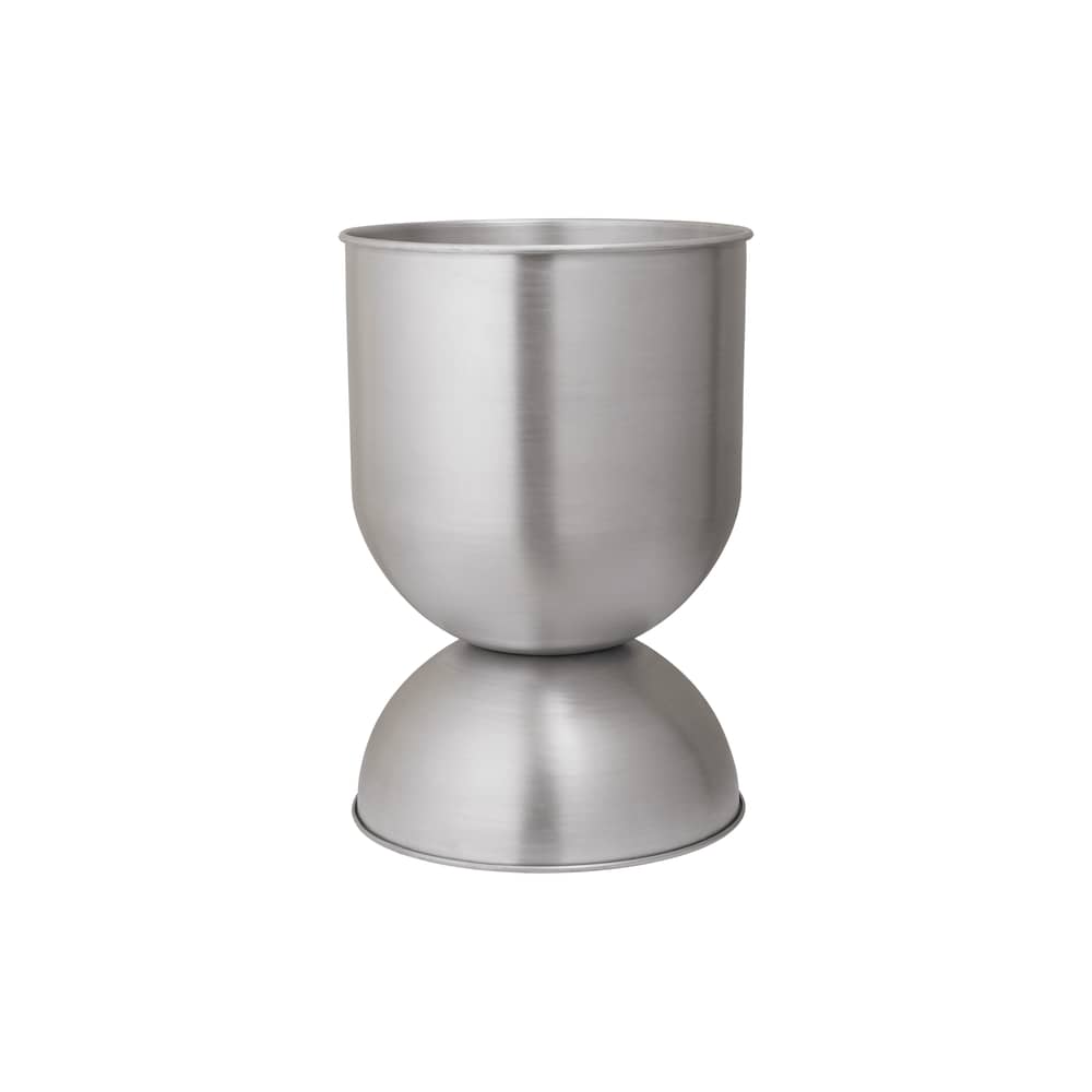 Vaso per fiori Hourglass Medium metallo argento / Ø 40 x H 59 cm - Ferm Living - Alluminio - Alluminio