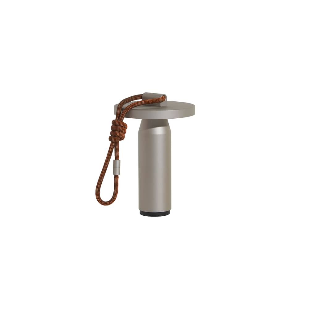 Quasar LED Wireless rechargeable outdoor lamp metal grey / H 26 cm - Petite Friture - Grey - Anodized aluminium, Polyester